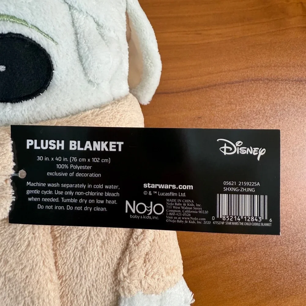 Star Wars The Child Grogu Plush Blanket 30x40 inch‎ New With Tags